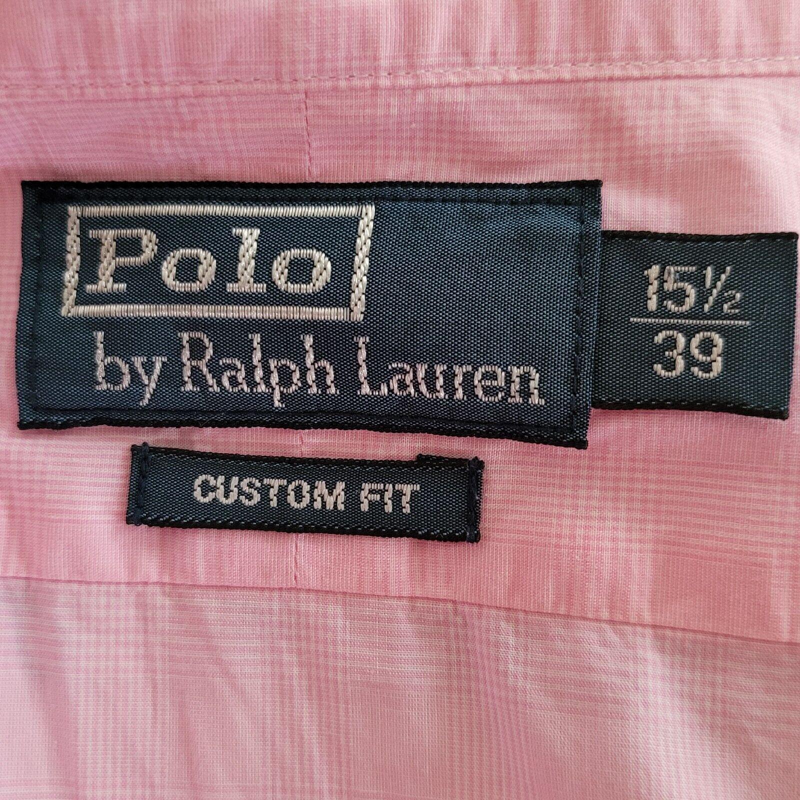 Ralph Lauren Custom Fit Shirt 15 1/2 39 Large - Tailored Comfort & Timeless Style-USASTARFASHION