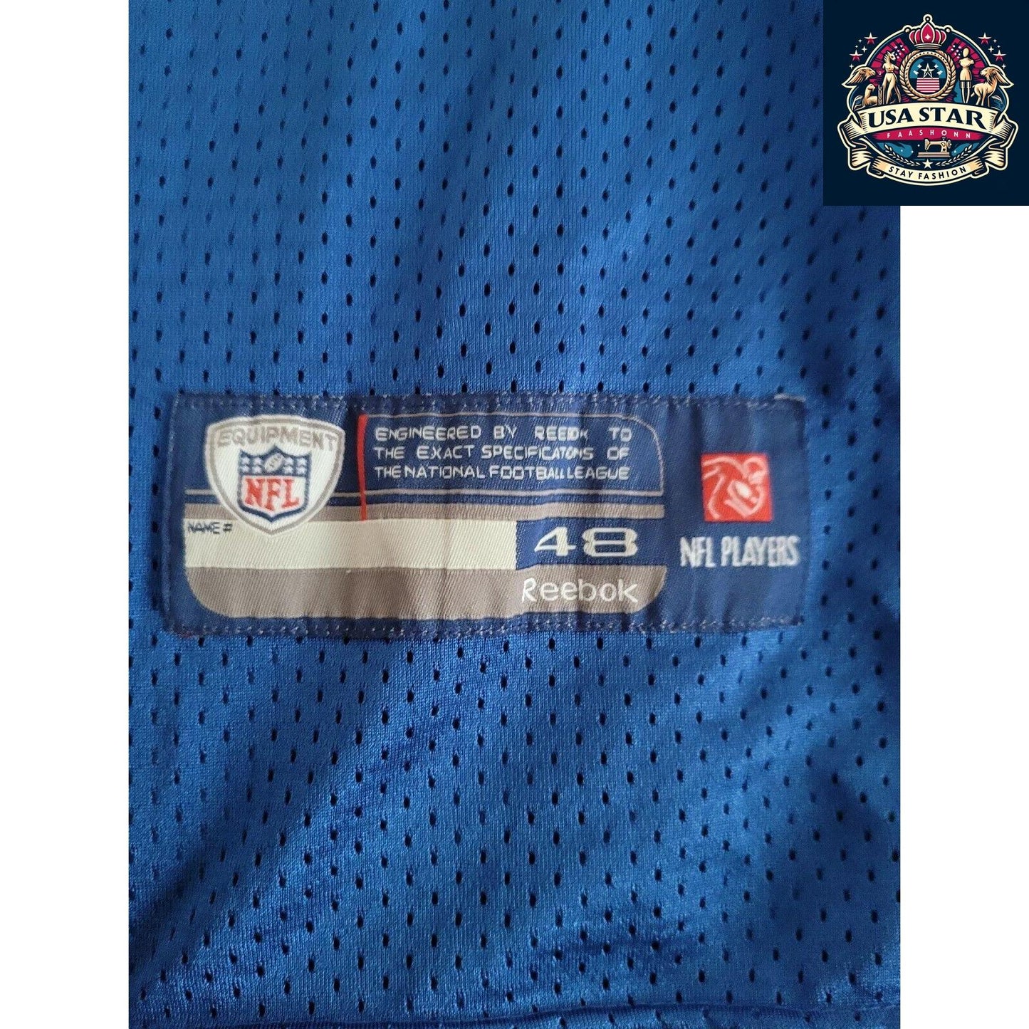 Hakeem Nicks New York Giants Jersey Reebok Size 48 M Vintage Blue Red Authentic Merchandise - USASTARFASHION