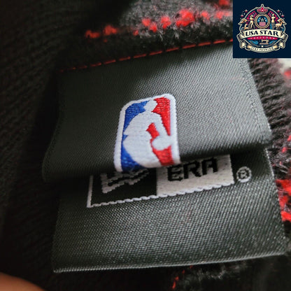 🏀 Chicago Bulls NBA '21 NE Striped MB Knit New Era Beanie Hat - One Size ⚫🔴 - USASTARFASHION