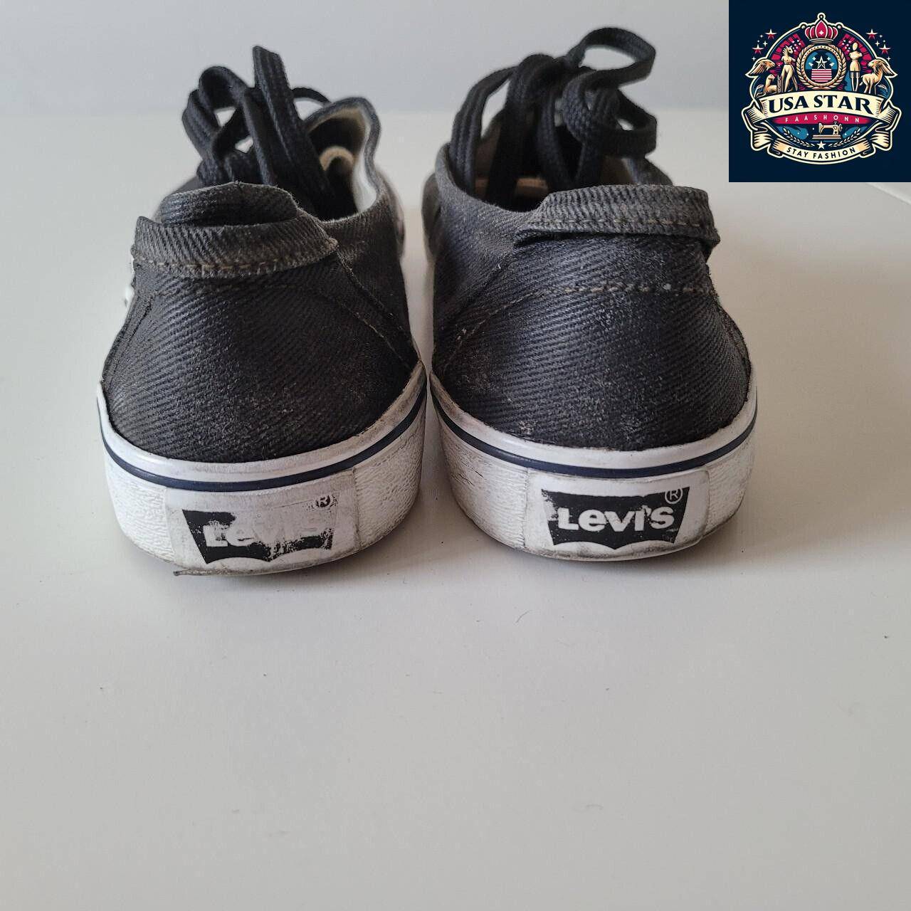 Levis Canvas Trainers UK Size 7.5 - Comfortable Cushioned Insole, Durable Design, VGC USASTARFASHION