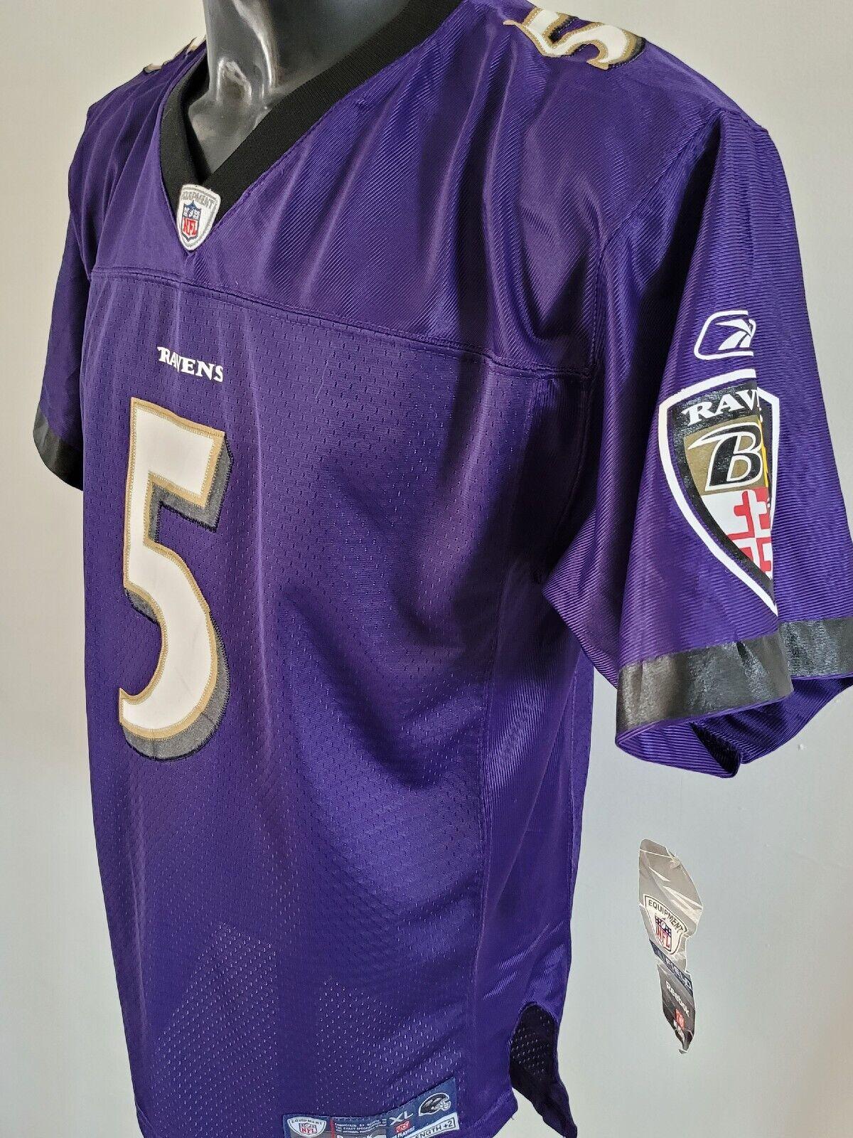 Baltimore Ravens NFL Jersey Flacco #5 Youth XL Purple Reebok - Officially Licensed-USASTARFASHION