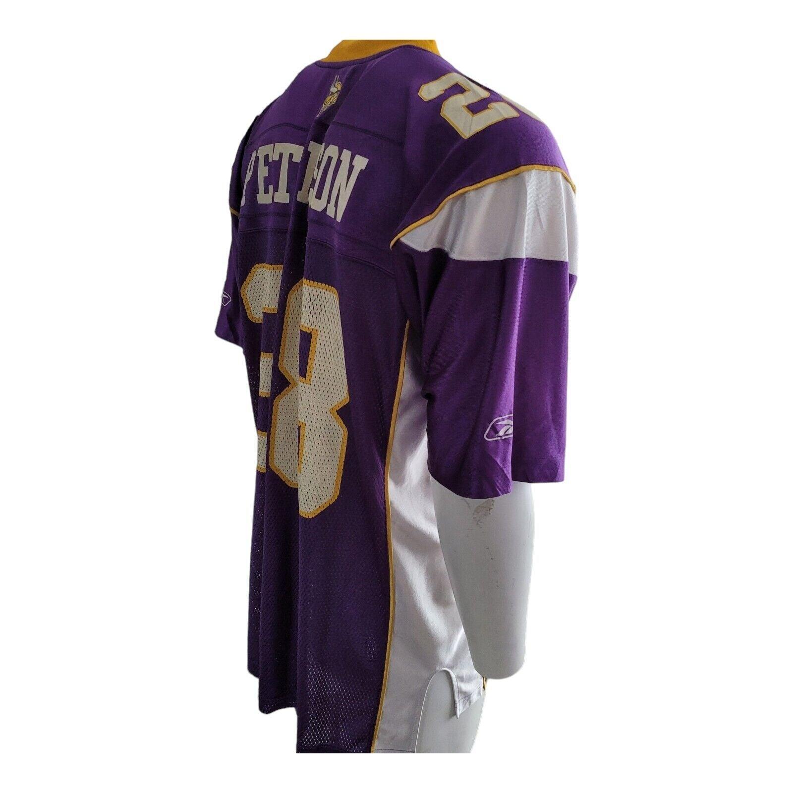 NFL Minnesota Vikings Adrian Peterson #28 Purple Men's Shirt - Size L-USASTARFASHION