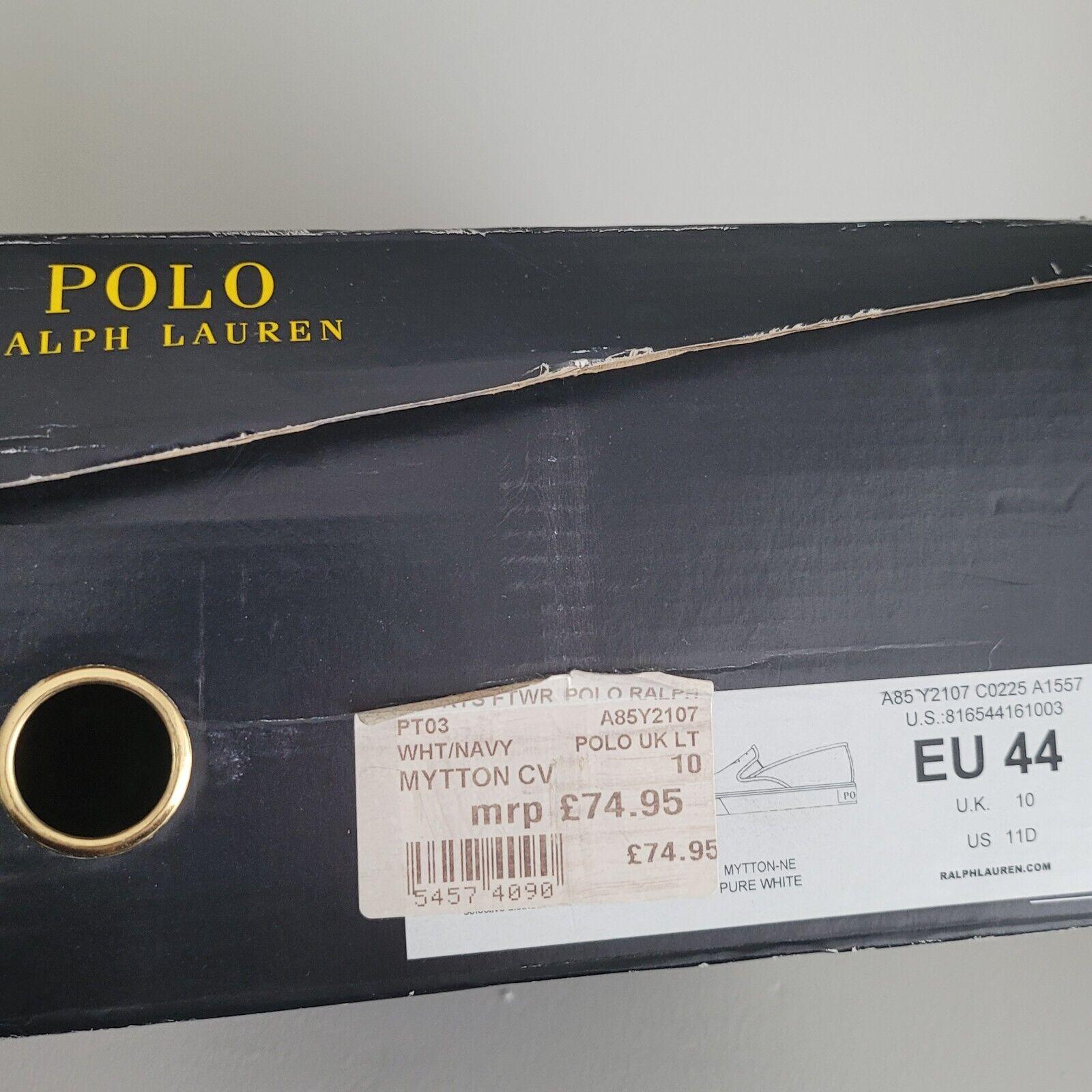 Ralph Lauren Men's White Pumps | UK Size 10 | Cushioned Insole & Classic Silhouette-USASTARFASHION