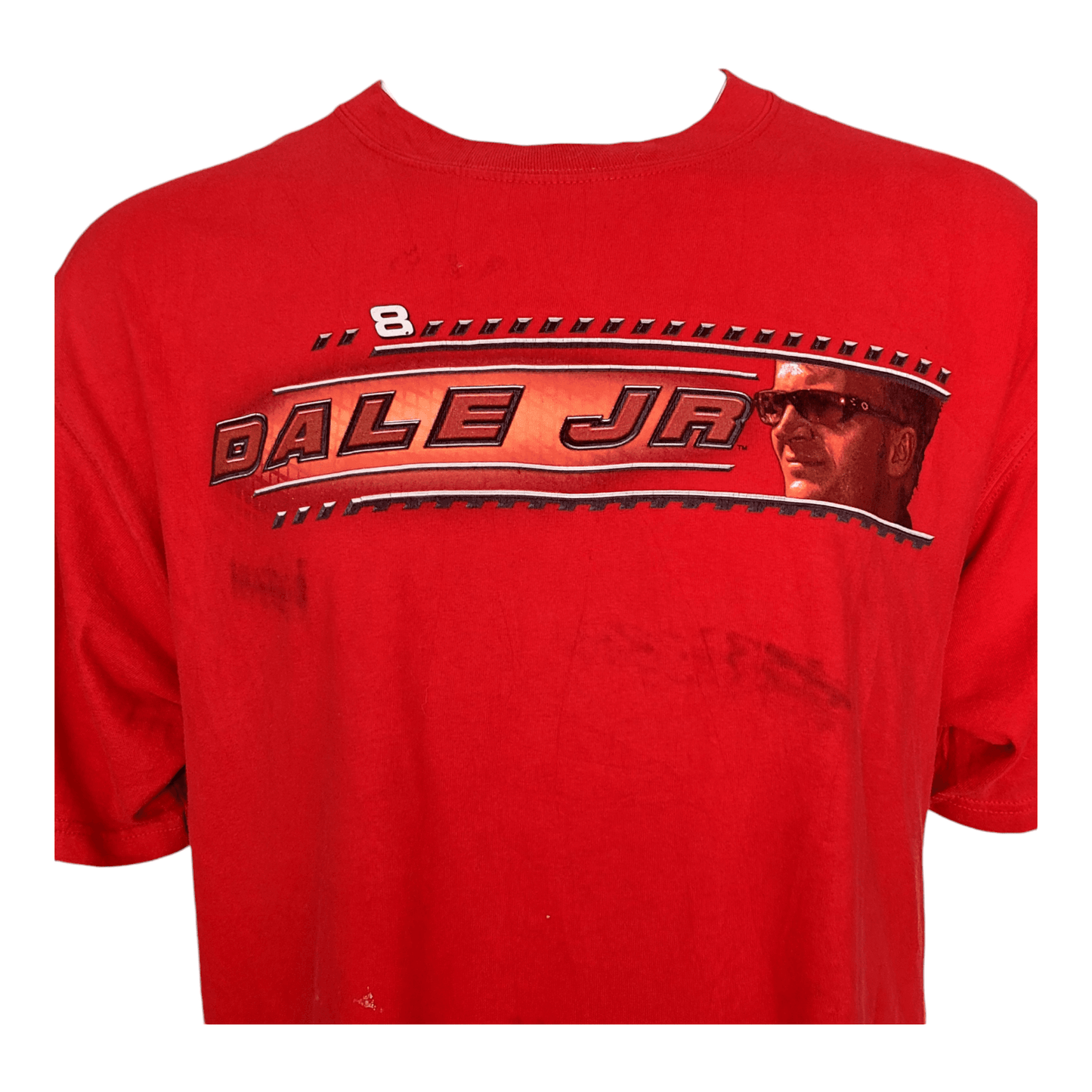 Vintage Chase Authentics Dale Jr Racing T-Shirt - Size XL - Red - 100% Cotton