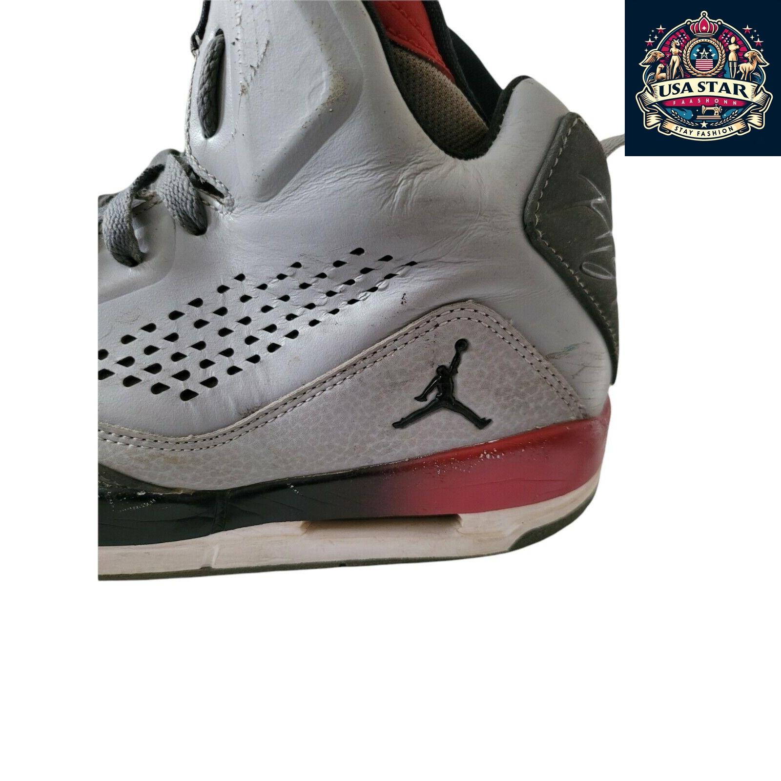 Jordan Flight Leather Grey Basketball Shoes Size 6 UK With Ankle Support And Cushioning - USASTARFASHION