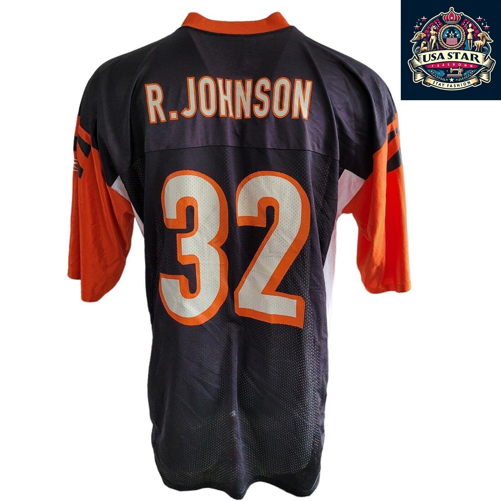 Denver Broncos Jersey R. Johnson #32 - Authentic NFL Reebok XL Game Day Apparel for Fans - USASTARFASHION