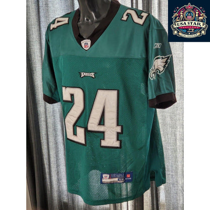 Philadelphia Eagles Jersey NFL Reebok No. 24 Nnamdi Asomugha Size 48 M/L Home Game Authentic - USASTARFASHION