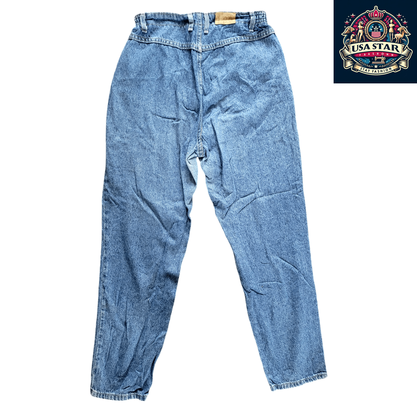 Vintage Lee Jeans W30 - Classic Blue Denim with Elastic Waistband for Ultimate Comfort - USASTARFASHION