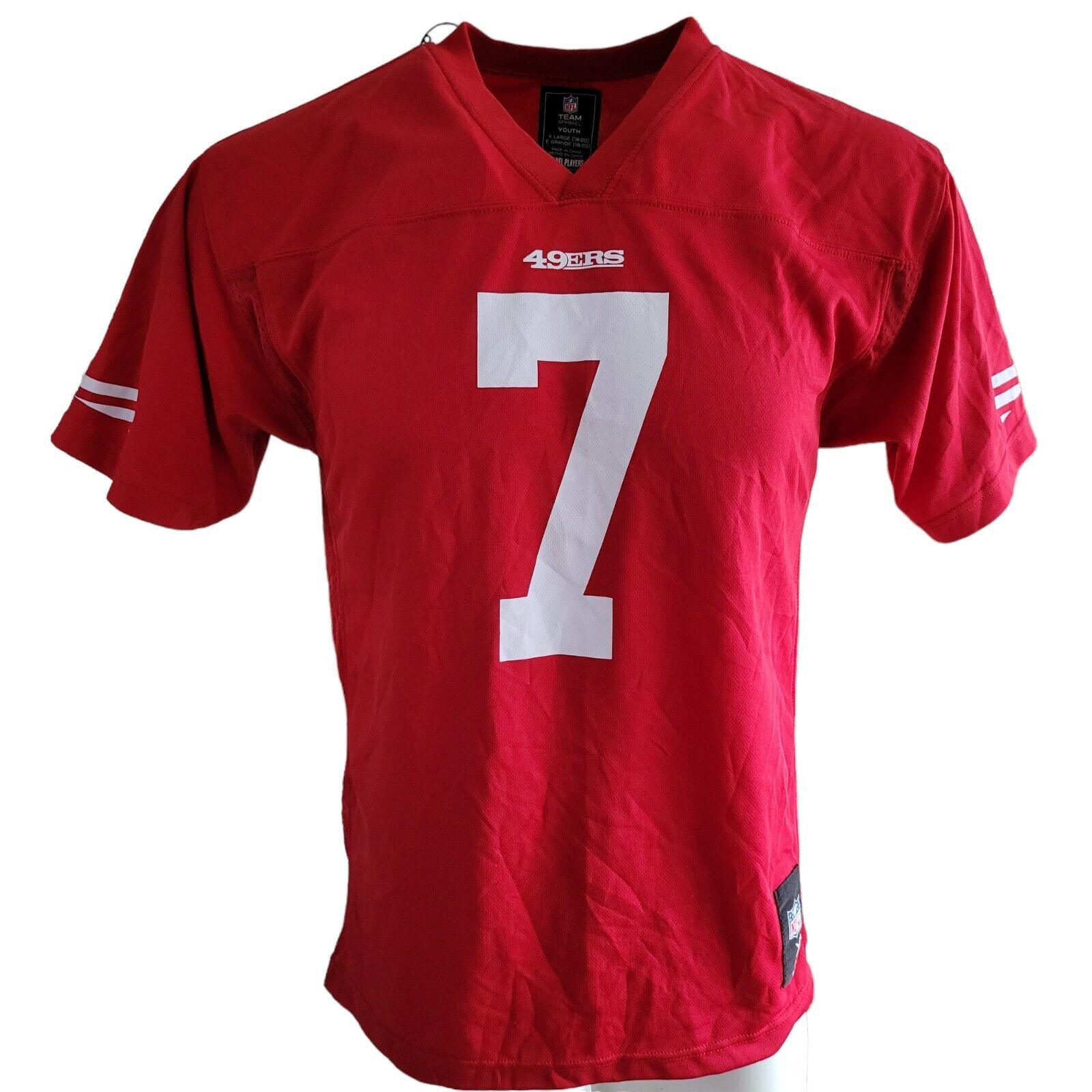 NFL Youth XL Red 49ers #7 Kaepernick Football Jersey - Team Spirit & Comfort Fit-USASTARFASHION