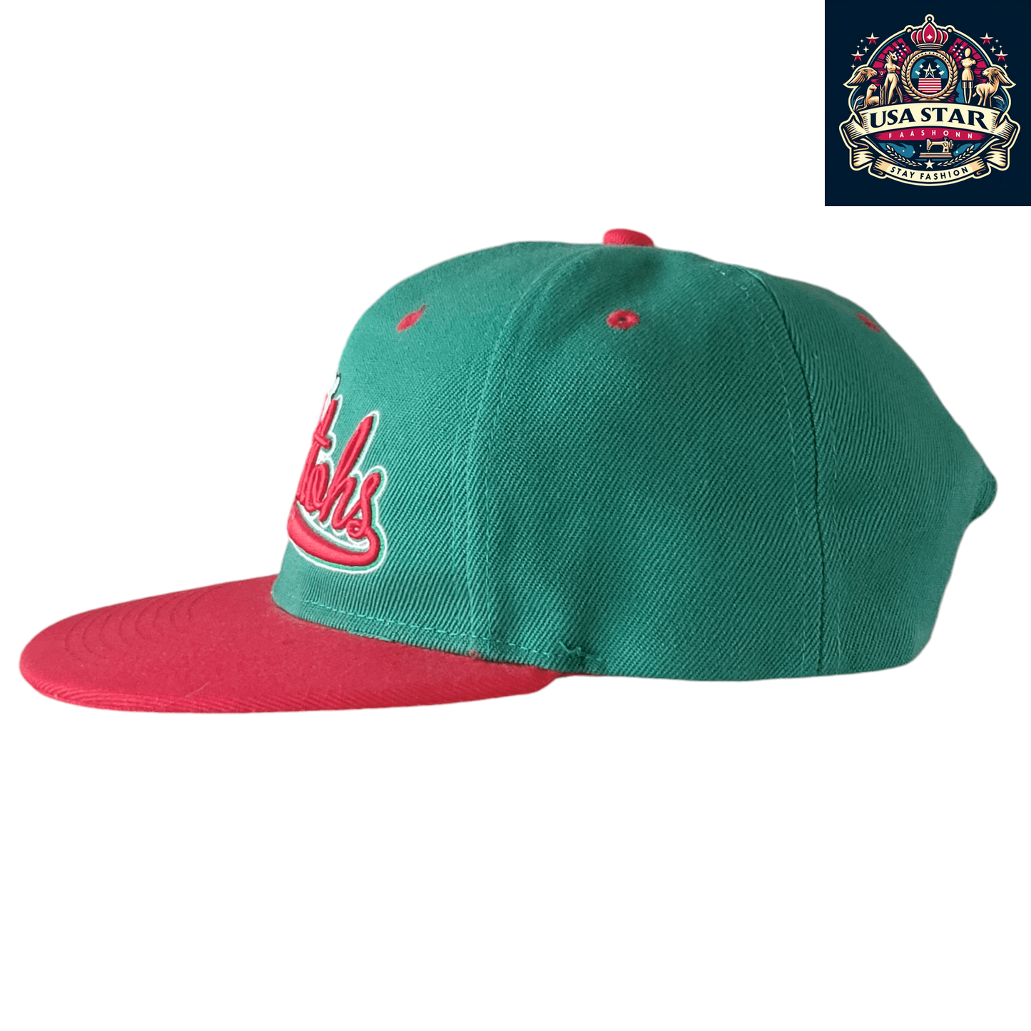 South Sydney Rabbitohs Cap - Official NRL Licensed Adjustable Supporter Hat in Green/Red, Size S - USASTARFASHION