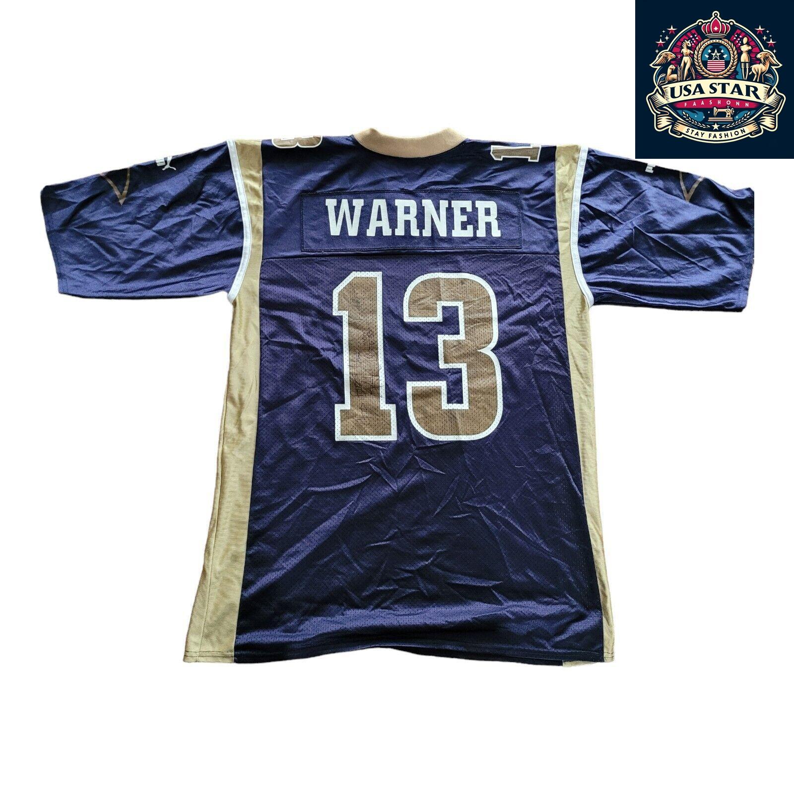 Signed Kurt Warner Jersey #13 St. Louis Rams Vintage Puma Size L - Unique NFL Memorabilia - USASTARFASHION