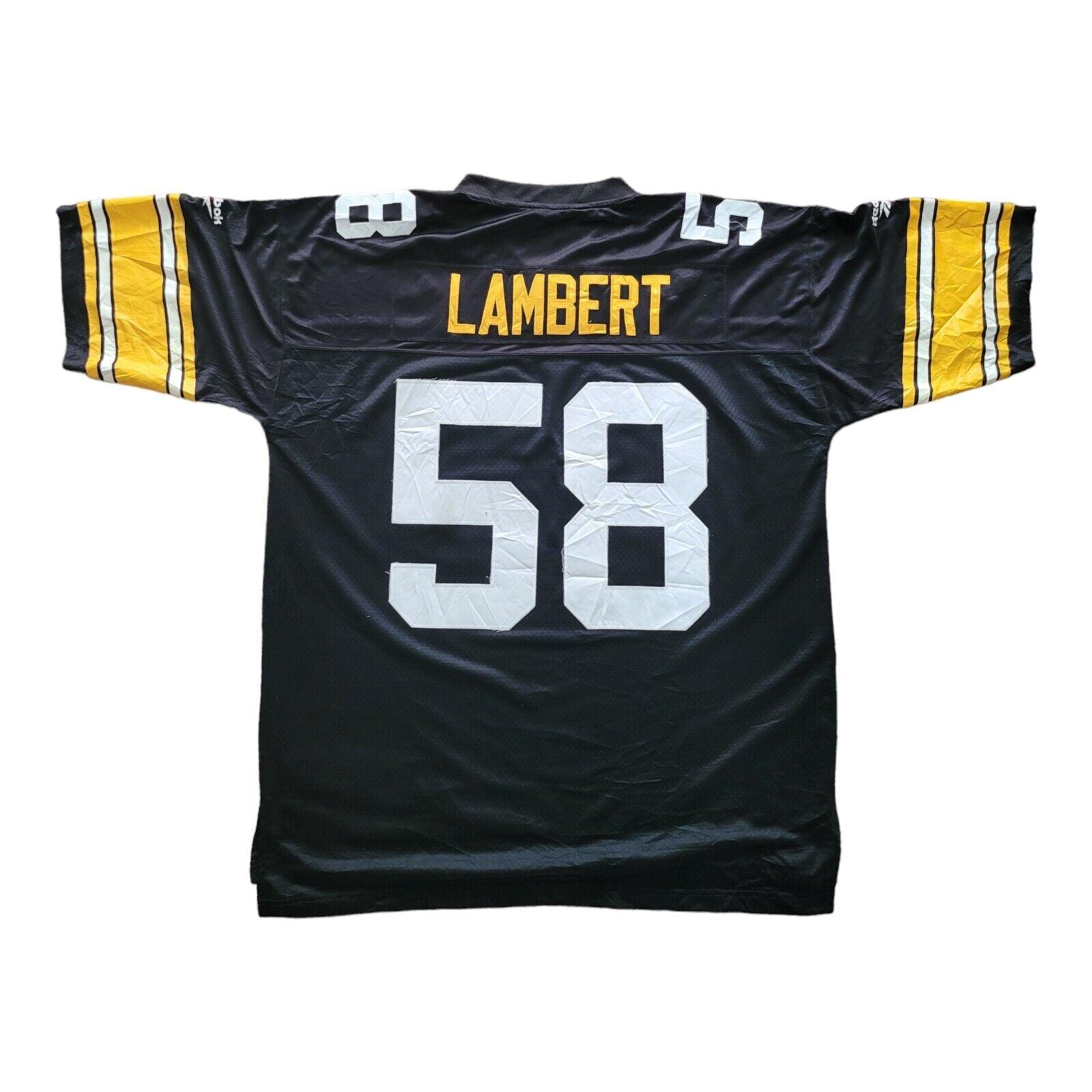 Pittsburgh Steelers #58 Jack Lambert Reebok XL Premier Throwback Jersey-USASTARFASHION