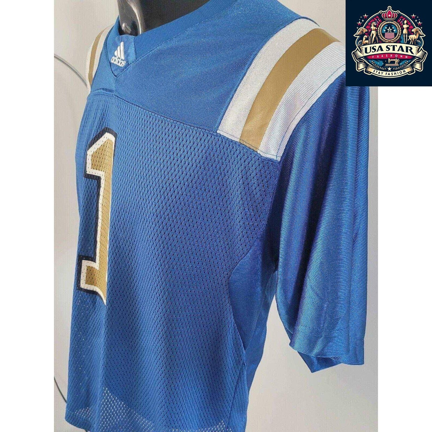 Adidas Colts Jersey Youth 14-16 Years Blue V-Neck, Durable Fabric, Authentic Team Details - USASTARFASHION