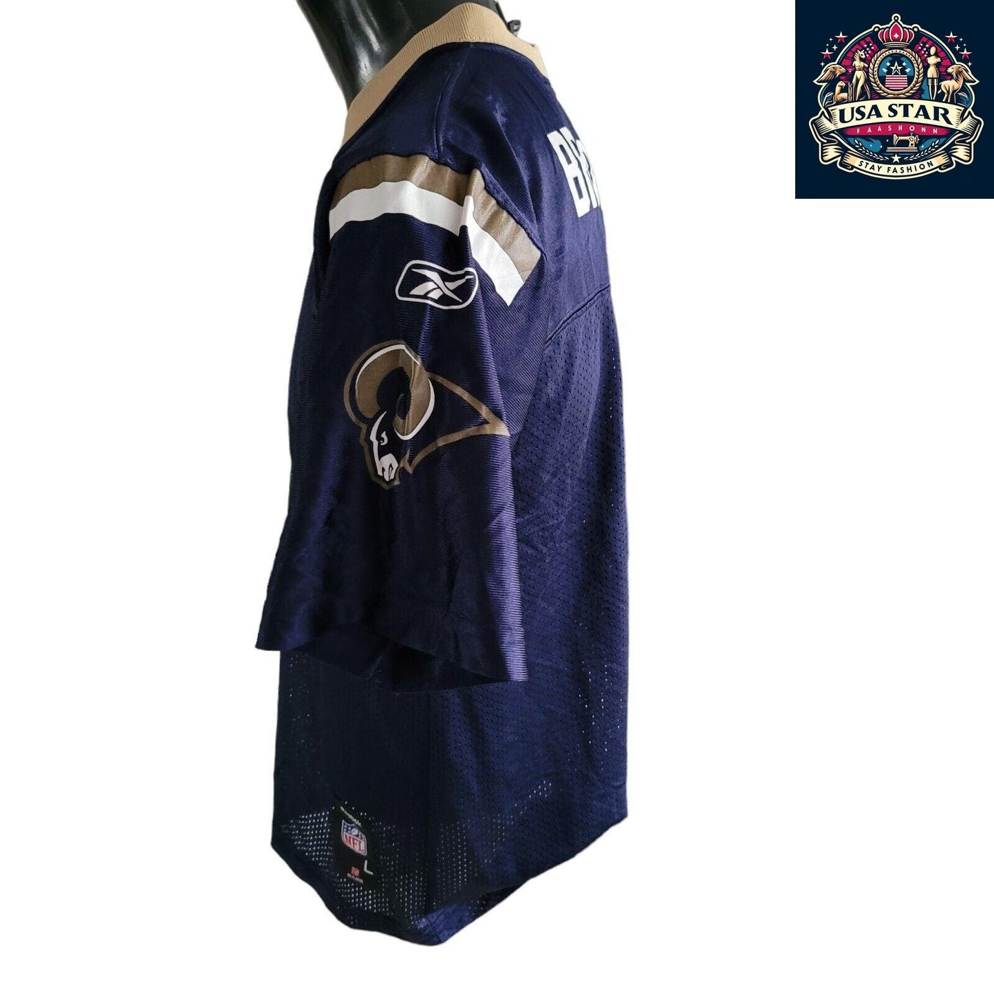 NFL Youth Football Jersey - St. Louis Rams #8 Bradford, Durable, Comfortable, Authentic Team Colors - USASTARFASHION