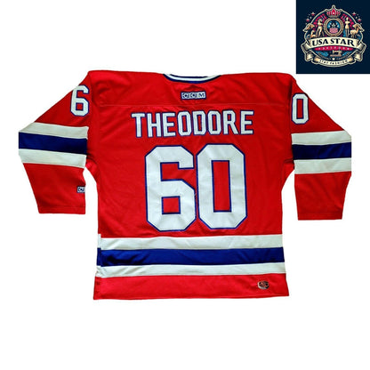 Montreal Canadiens Jersey - #60 Jose Theodore, Adult Medium, High-Quality Fabric, Iconic Team Colors - USASTARFASHION