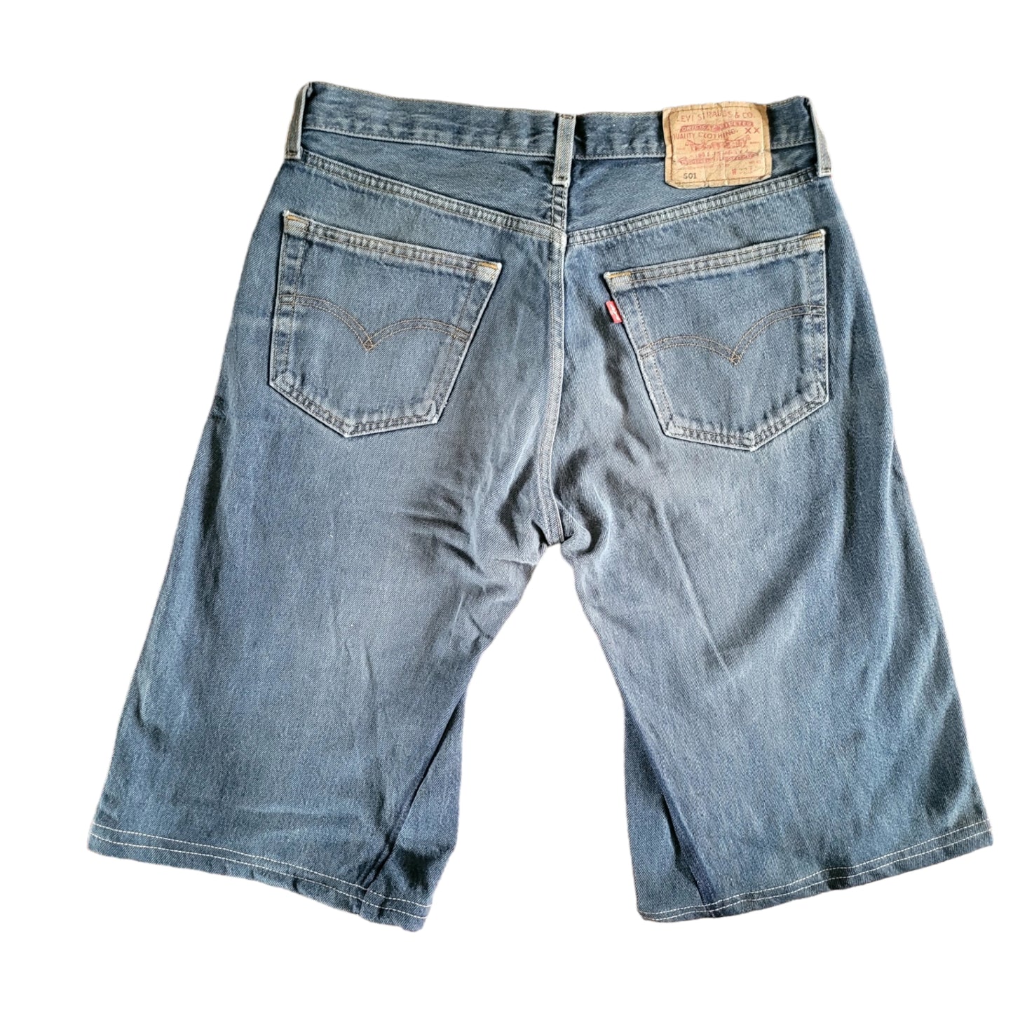 Levi's Classic 501 Men's Blue Jean Shorts (Jorts) Size w33L36 - Good Condition-USASTARFASHION