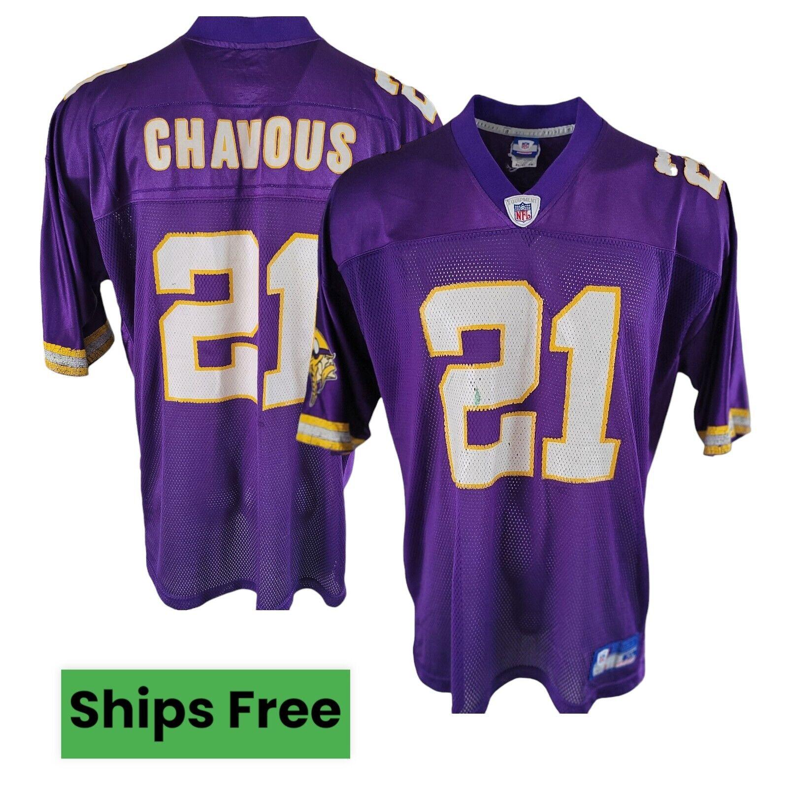 NFL Minnesota Vikings CHAVOUS #21 Men's XL Jersey Purple Retro Vintage-USASTARFASHION