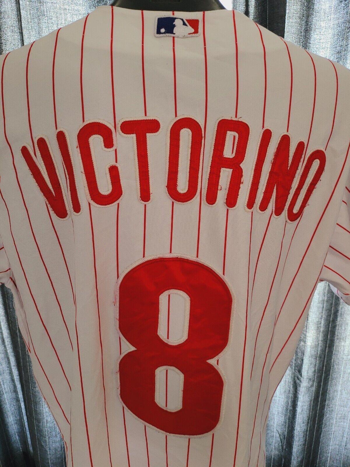 Philadelphia Phillies 2008 World Series Victorino#8 Jersey - Size 50 Large-USASTARFASHION