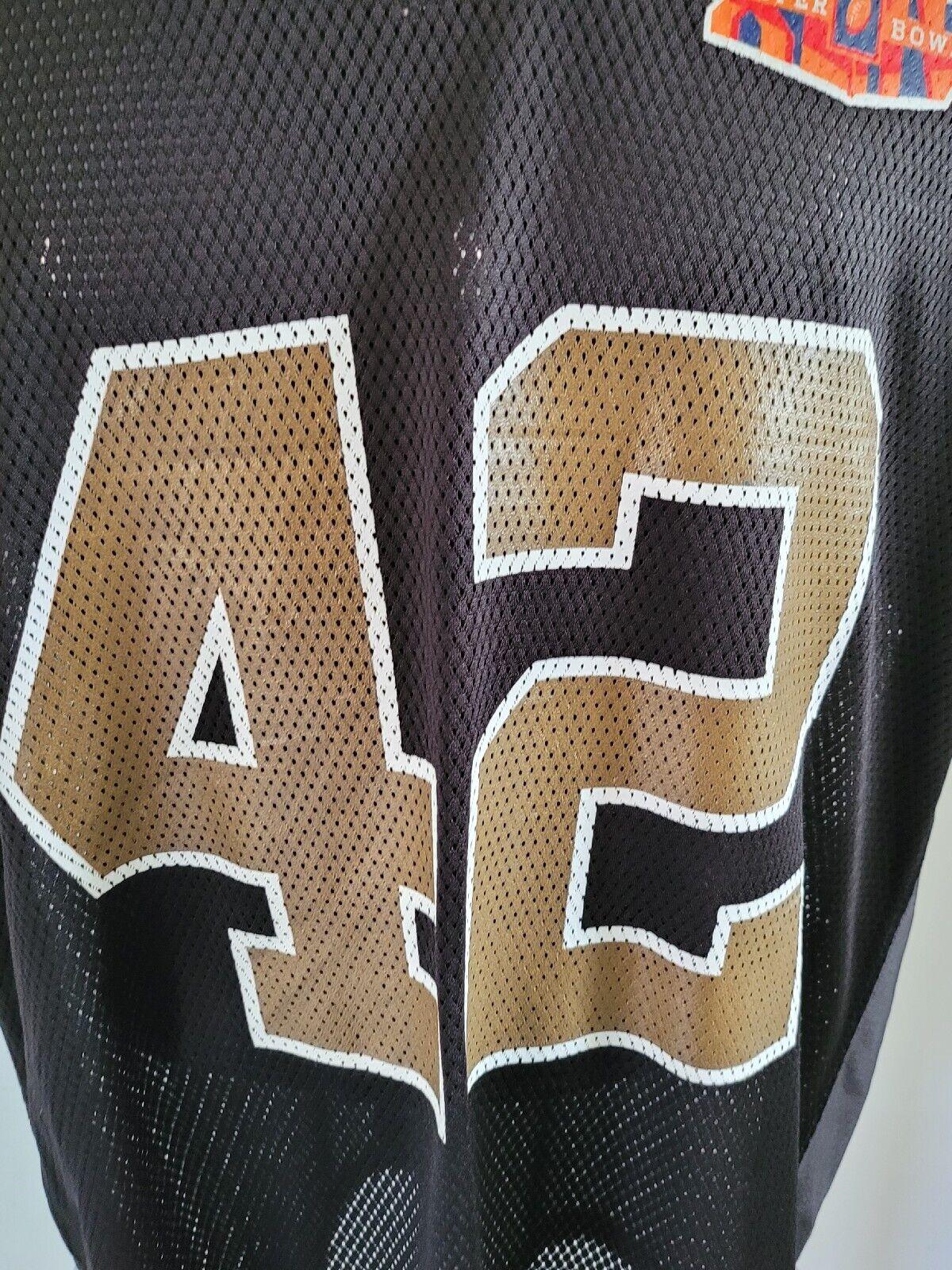 New Orleans Saints XL Jersey #42 Darren Sharper Super Bowl Reebok - Black/Gold - Size XL-USASTARFASHION