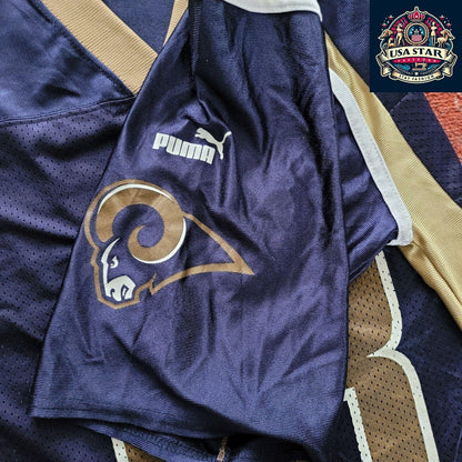 Signed Kurt Warner Jersey #13 St. Louis Rams Vintage Puma Size L - Unique NFL Memorabilia - USASTARFASHION