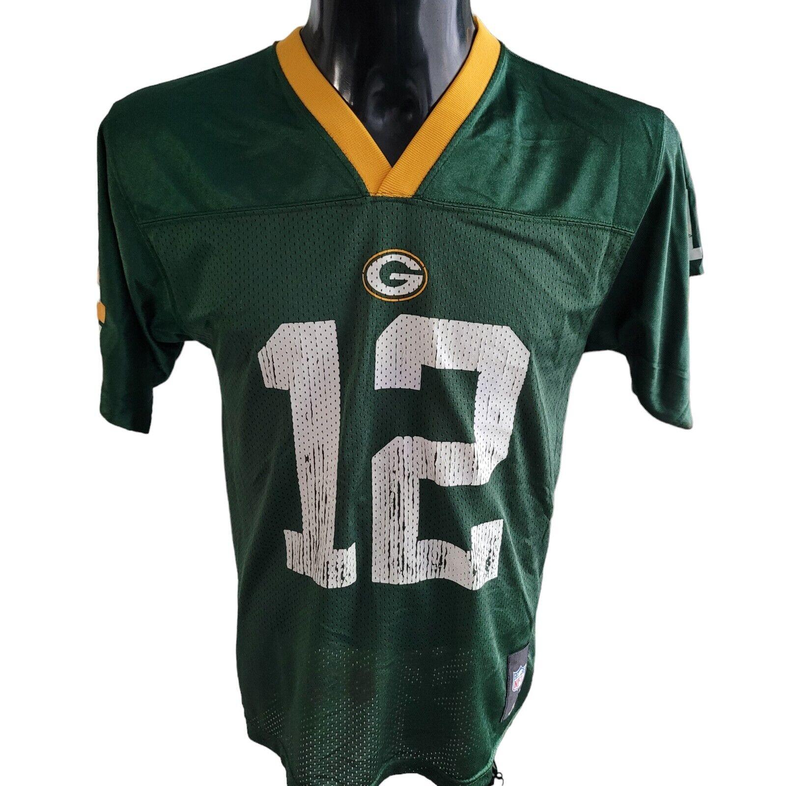 Green Bay Packers NFL Jersey - Youth Size L 14-16, Rodgers #12 Iconic Design-USASTARFASHION