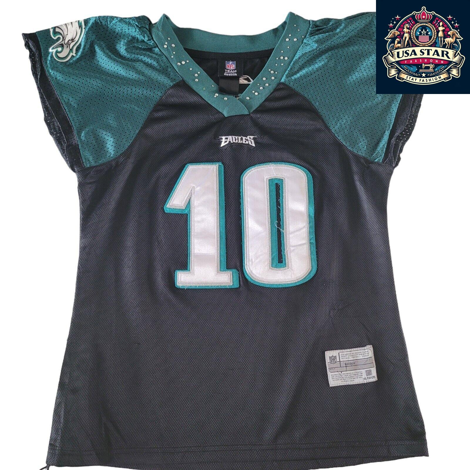 Philadelphia Eagles Jersey Women Reebok Jackson 10 – Official NFL Merchandise Size Small - USASTARFASHION