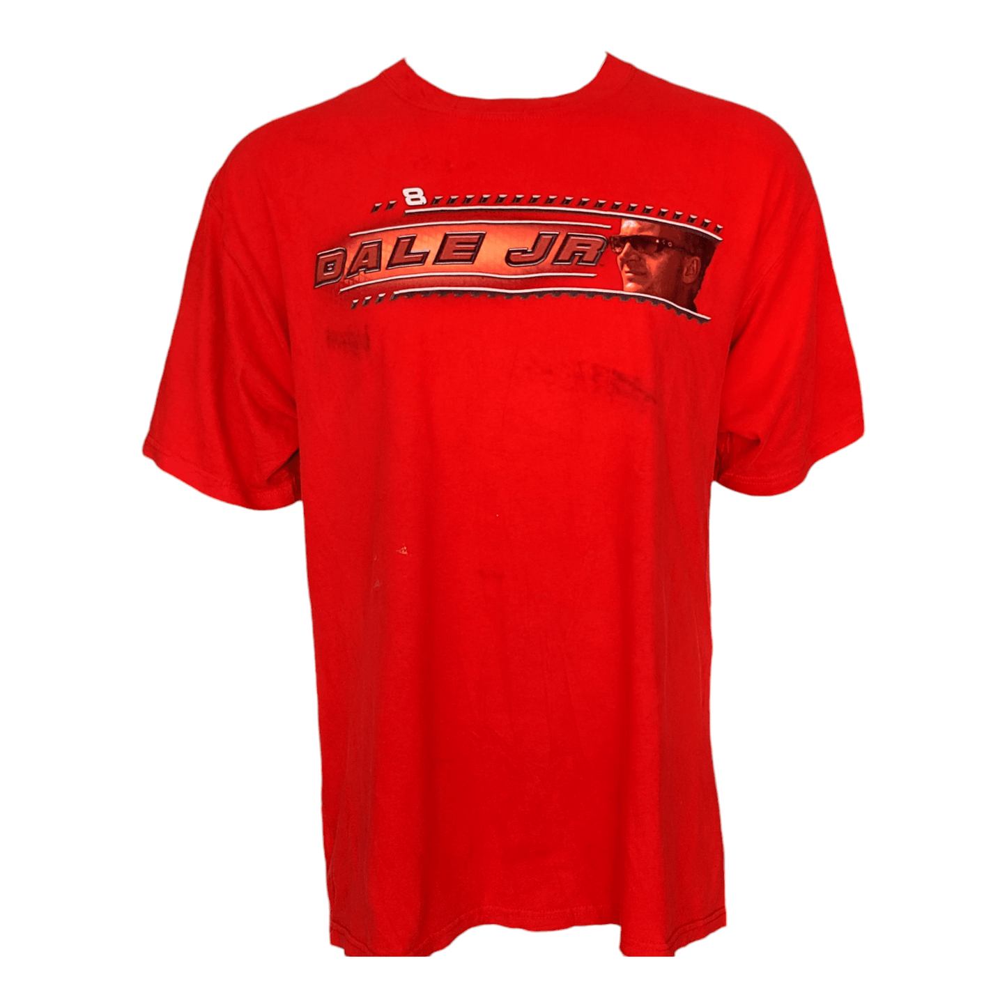 Vintage Chase Authentics Dale Jr Racing T-Shirt - Size XL - Red - 100% Cotton