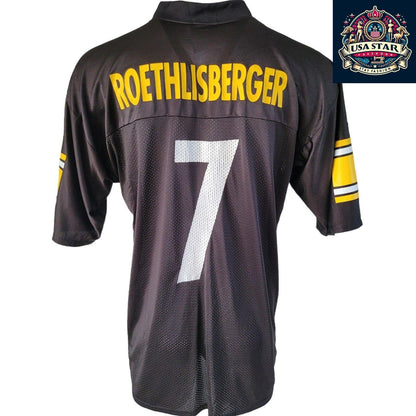 Ben Roethlisberger #7 Pittsburgh Steelers Jersey - Size L, High-Quality Fabric, Comfortable Fit - USASTARFASHION