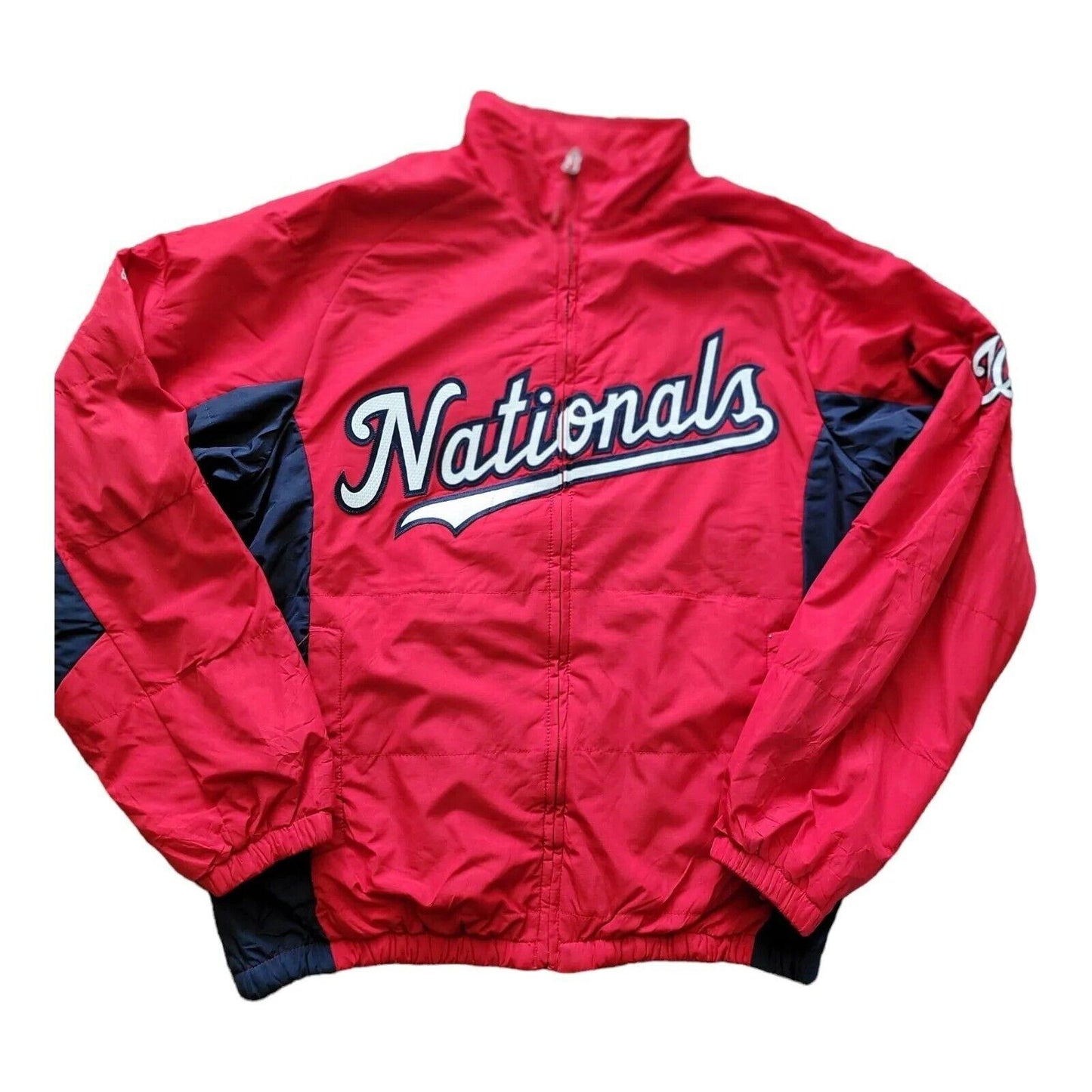 Washington Nationals MLB Majestic Zip Up Logo Fleece Jacket - Size S-USASTARFASHION