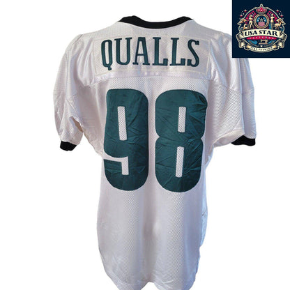 Elijah Qualls Jersey #98 Philadelphia Eagles Game-Issued White XXL - Authentic Memorabilia - USASTARFASHION