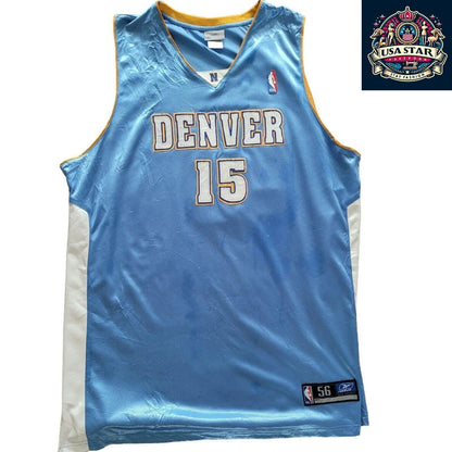 Reebok Vintage Denver Nuggets #15 Anthony Jersey  90s Sz 56 XXL Retro Sportswear - USASTARFASHION