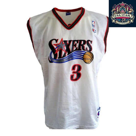 Allen Iverson #3 Jersey – Champion Brand XL (44) | Philadelphia 76ers Basketball Memorabilia - USASTARFASHION