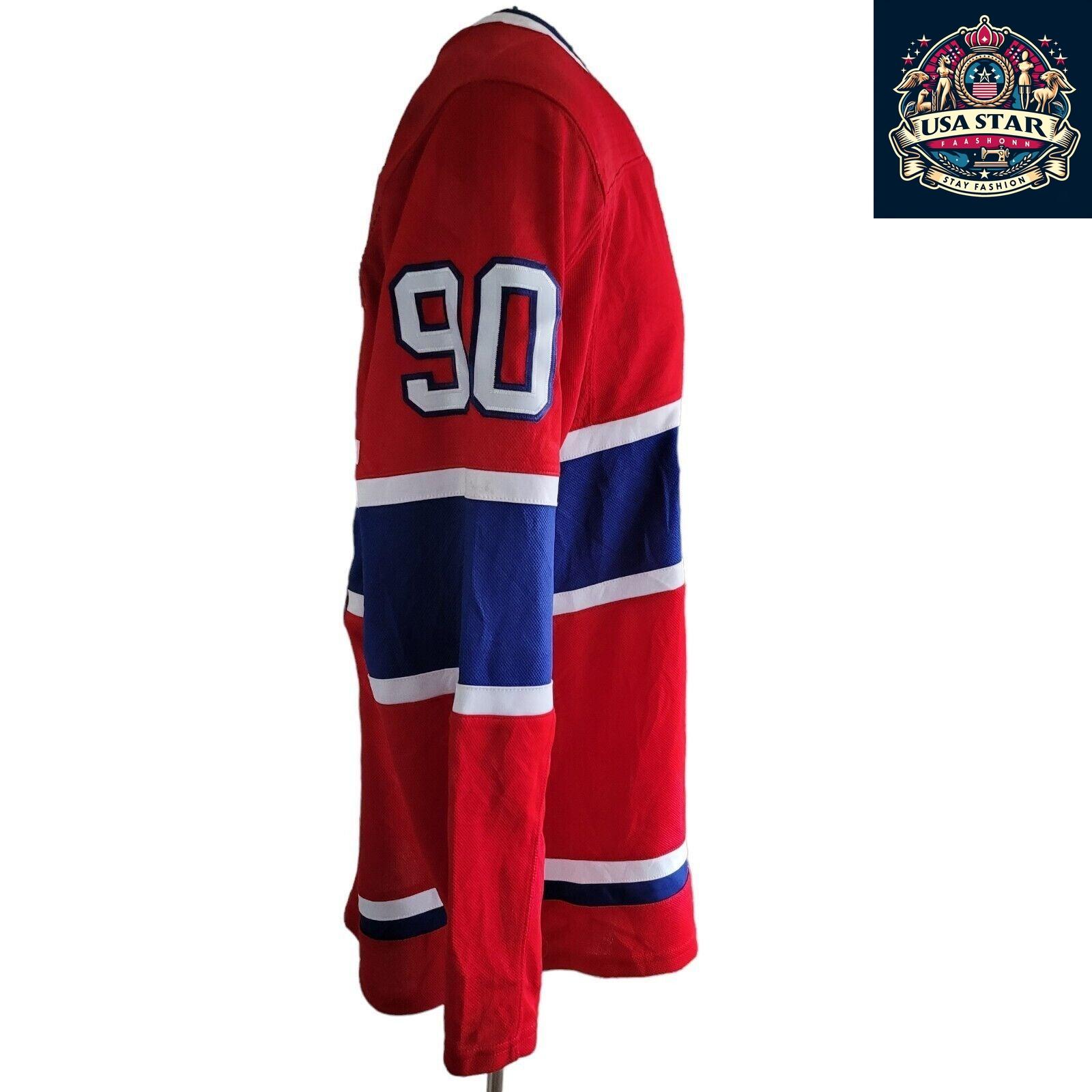 Adidas Montreal Canadiens Jersey Tatar #90 NHL Men's Size L - Durable, Breathable Fan Gear - USASTARFASHION