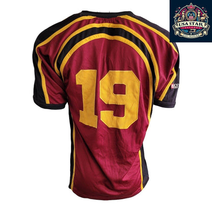 LionHeart Warriors Rugby Jersey Adult Size XL #19 - Breathable Fabric, Iconic Design for Fans - USASTARFASHION