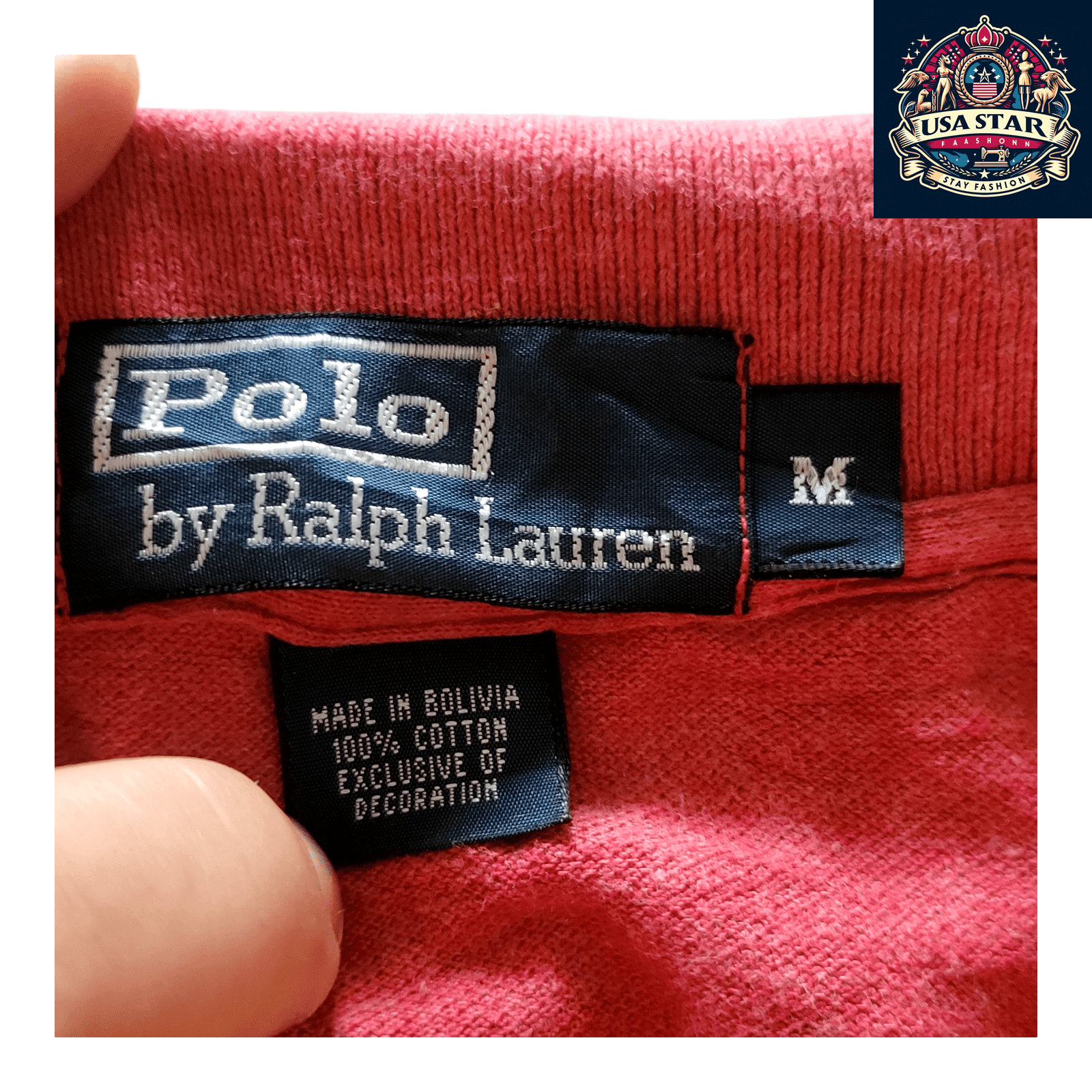 Polo Ralph Lauren Men's Red Classic Fit Polo Shirt, 100% Cotton, Timeless Casual Style, Size M - USASTARFASHION