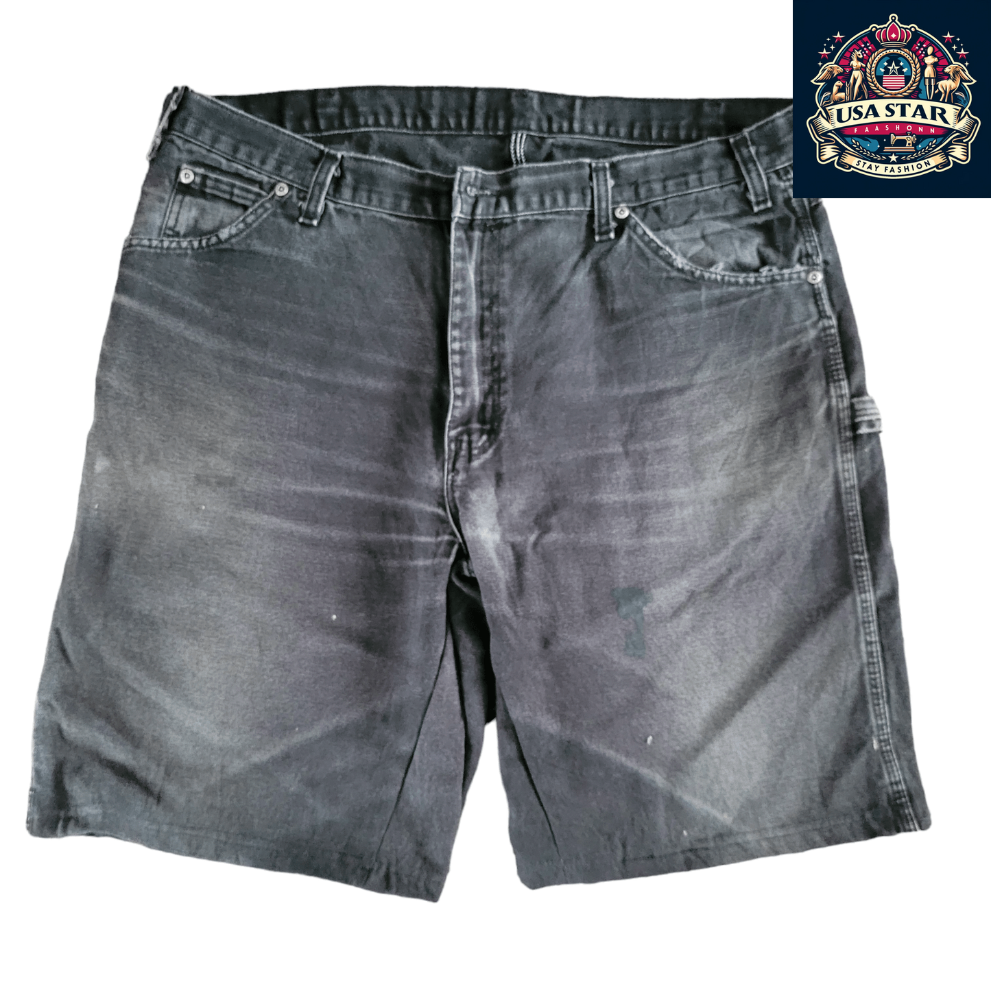 Dickies Workwear Shorts W38 - Black With Multiple Pockets for Ultimate Comfort and Functionality - USASTARFASHION