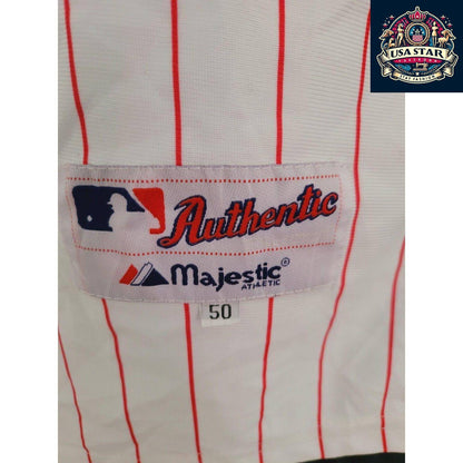 Shane Victorino #8 Vintage Phillies World Series Jersey 2008 Fall Classic Size 50 L - USASTARFASHION