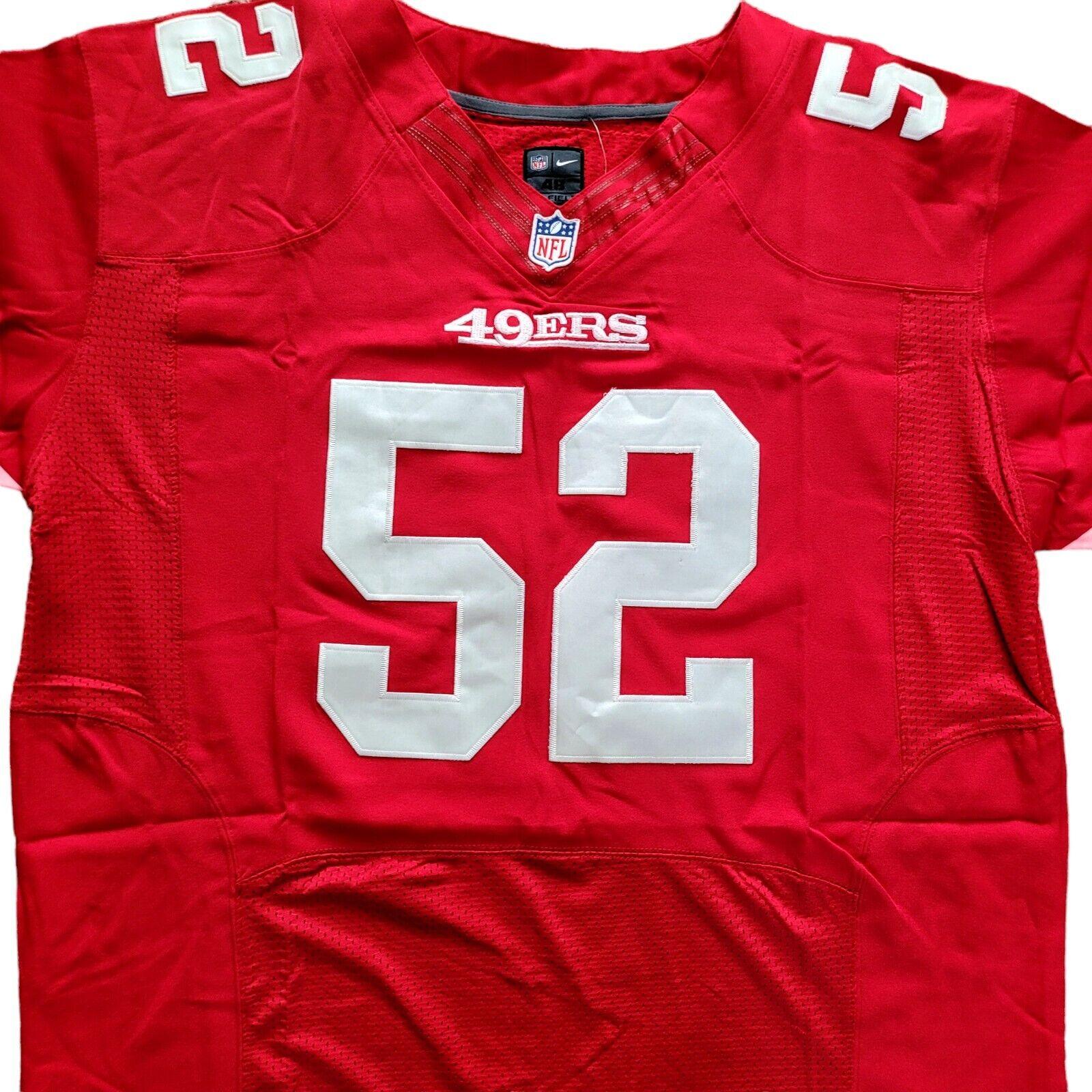 NFL SF 49ers Patrick Willis 52 Jersey Nike Men's Size 48 (m/l)