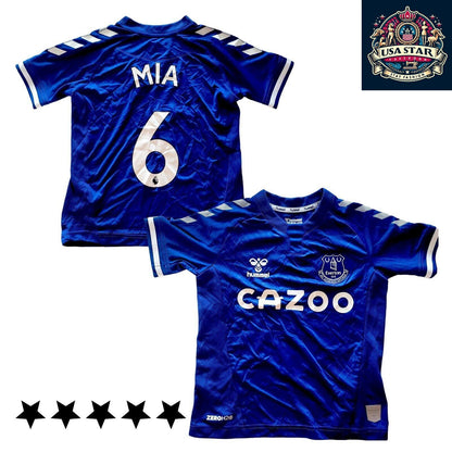 Everton Kids Jersey Hummel Mia #6 - 100% Polyester, Comfortable, Lightweight Design - USASTARFASHION