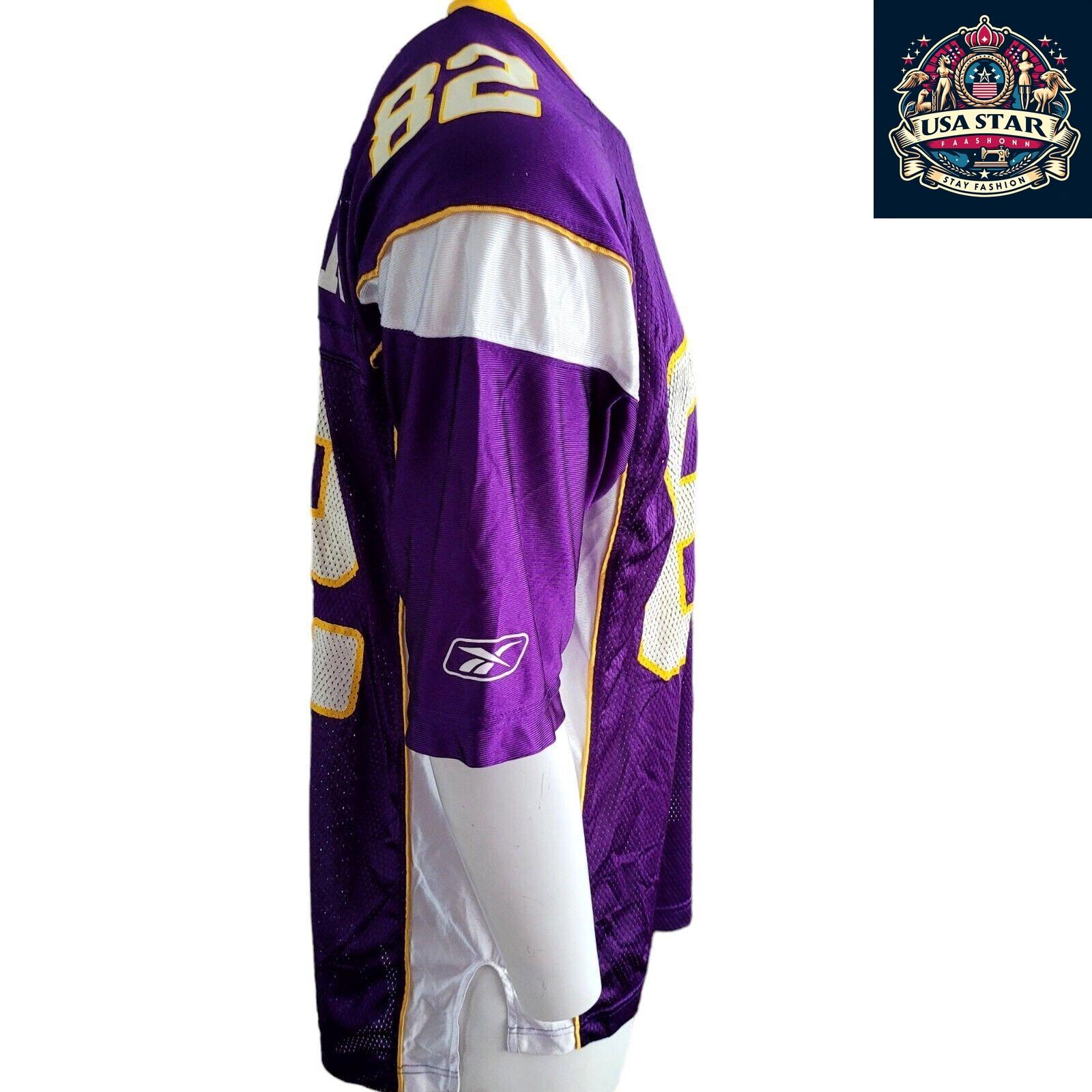 Troy Williamson Jersey #82 Minnesota Vikings Authentic Reebok Large Purple NFL Fan Gear - USASTARFASHION