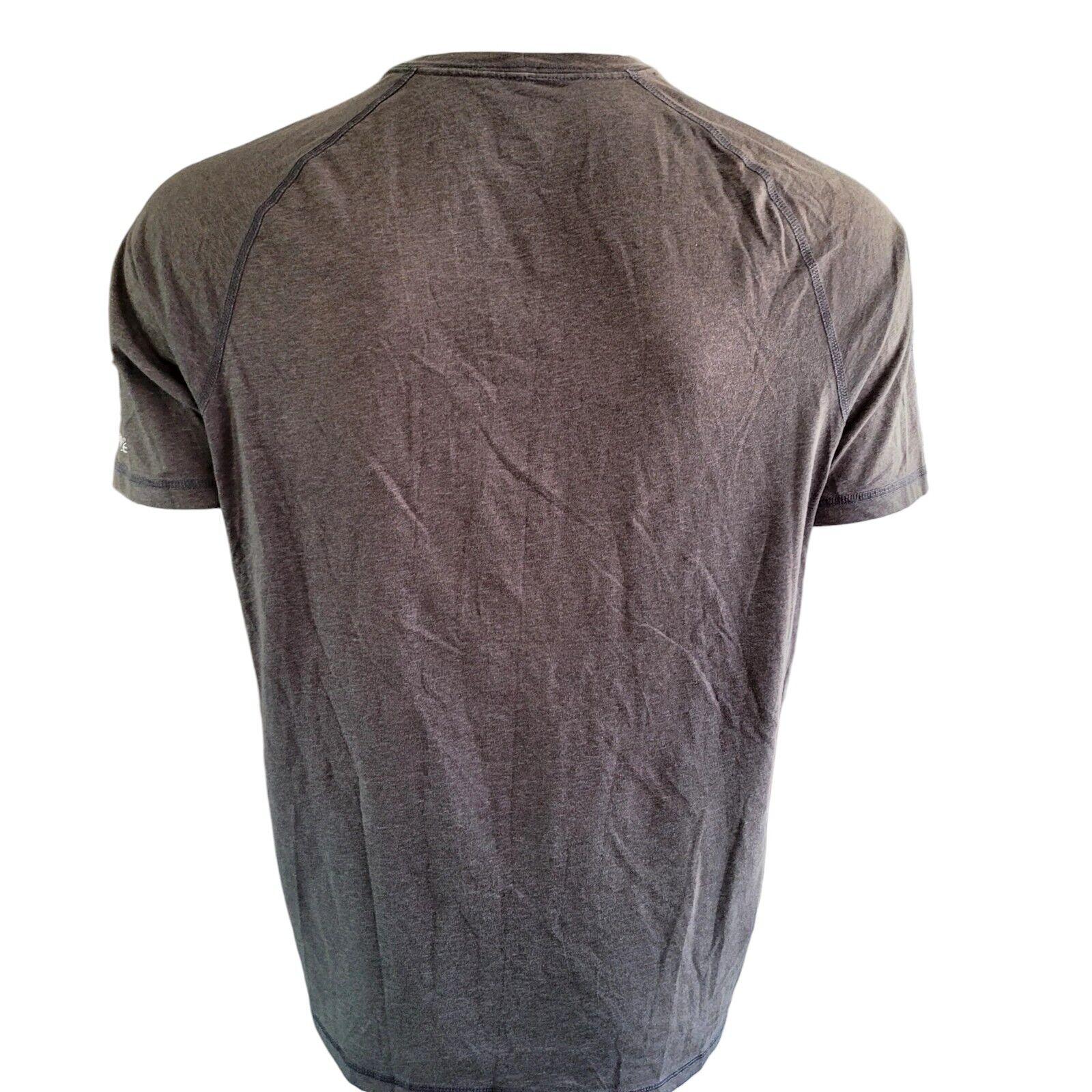 Carhartt Gray Force Logo T-Shirt | Relaxed Fit Poly-Cotton Tee - Size Large-USASTARFASHION