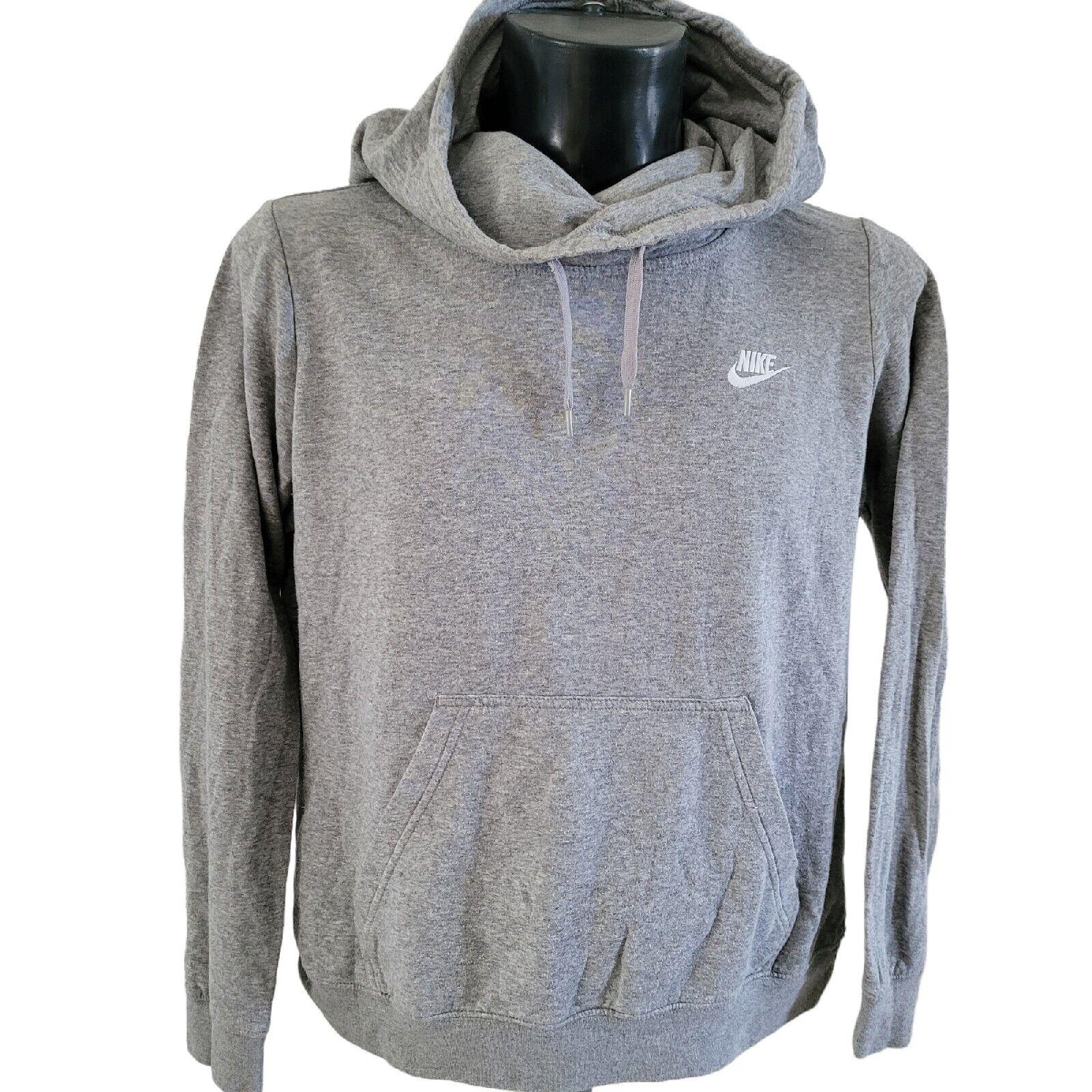 Nike Women's XL Grey Cotton Hoodie | Cozy Fit, Breathable Material, 23" Pit-to-Pit Measurement-USASTARFASHION