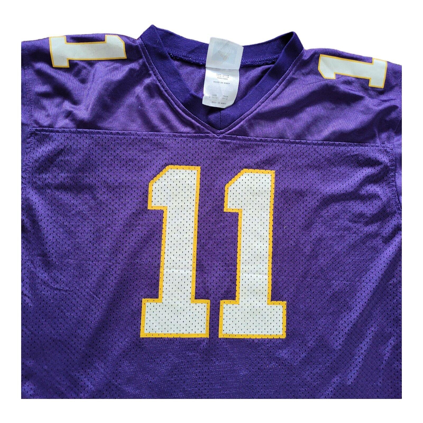 Adidas Daunte Culpepper #11 Vikings Jersey Youth M (10-12) Purple-USASTARFASHION