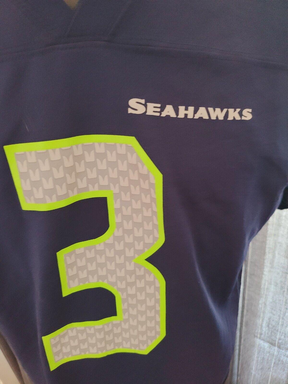 Seattle Seahawks Youth XL (18-20) USA #3 Wilson NFL Football Jersey-USASTARFASHION