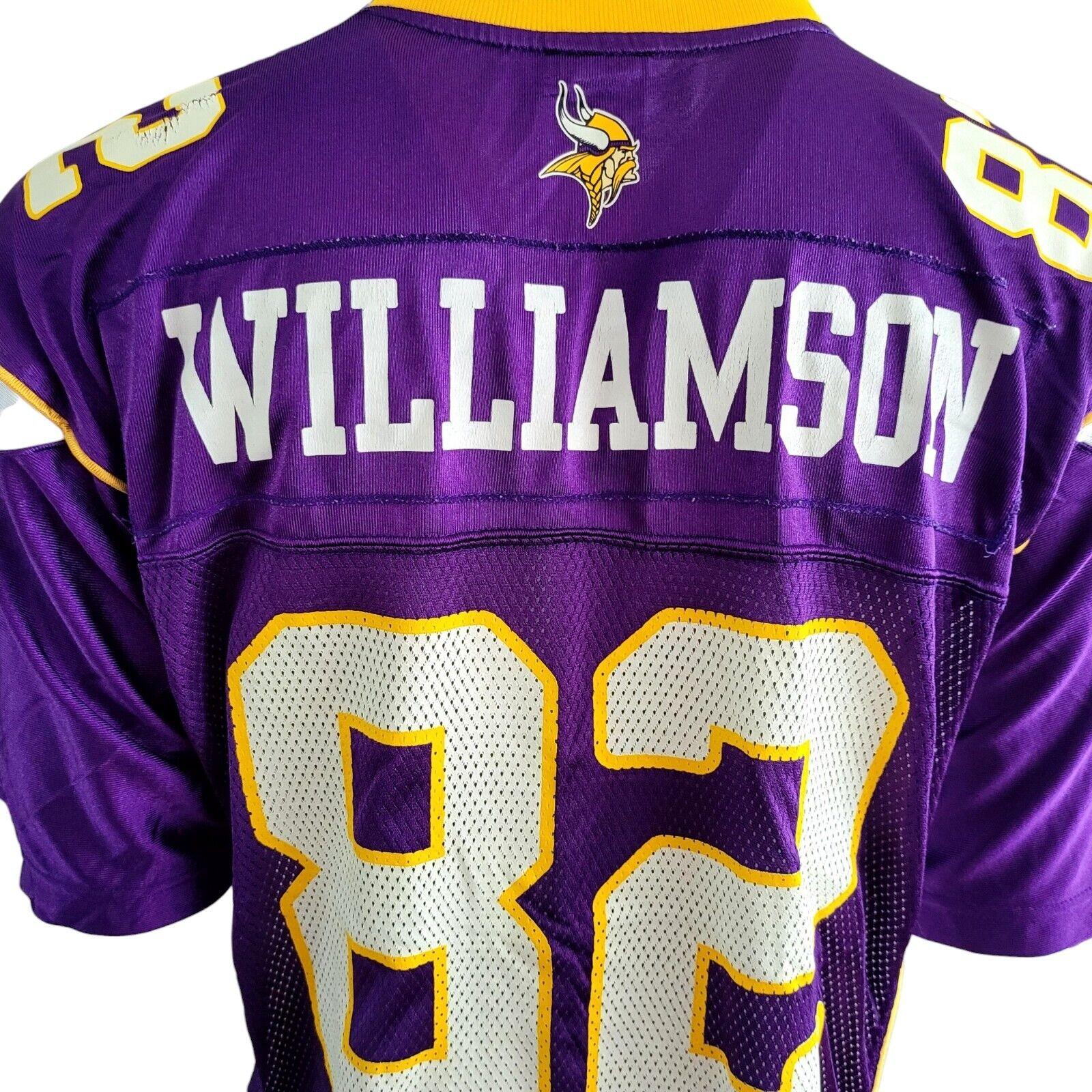 Troy Williamson #82 Minnesota Vikings Reebok Purple Jersey - Size Large-USASTARFASHION