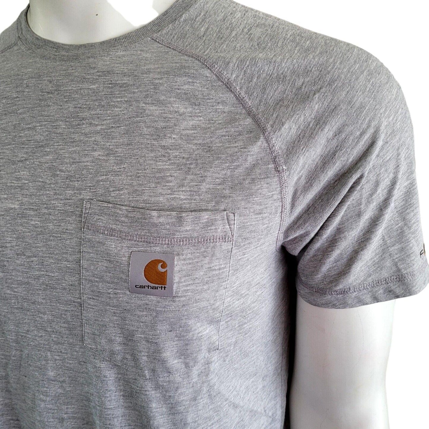 Carhartt Heather Gray Cotton Shirt | Relaxed Fit | Medium Size-USASTARFASHION