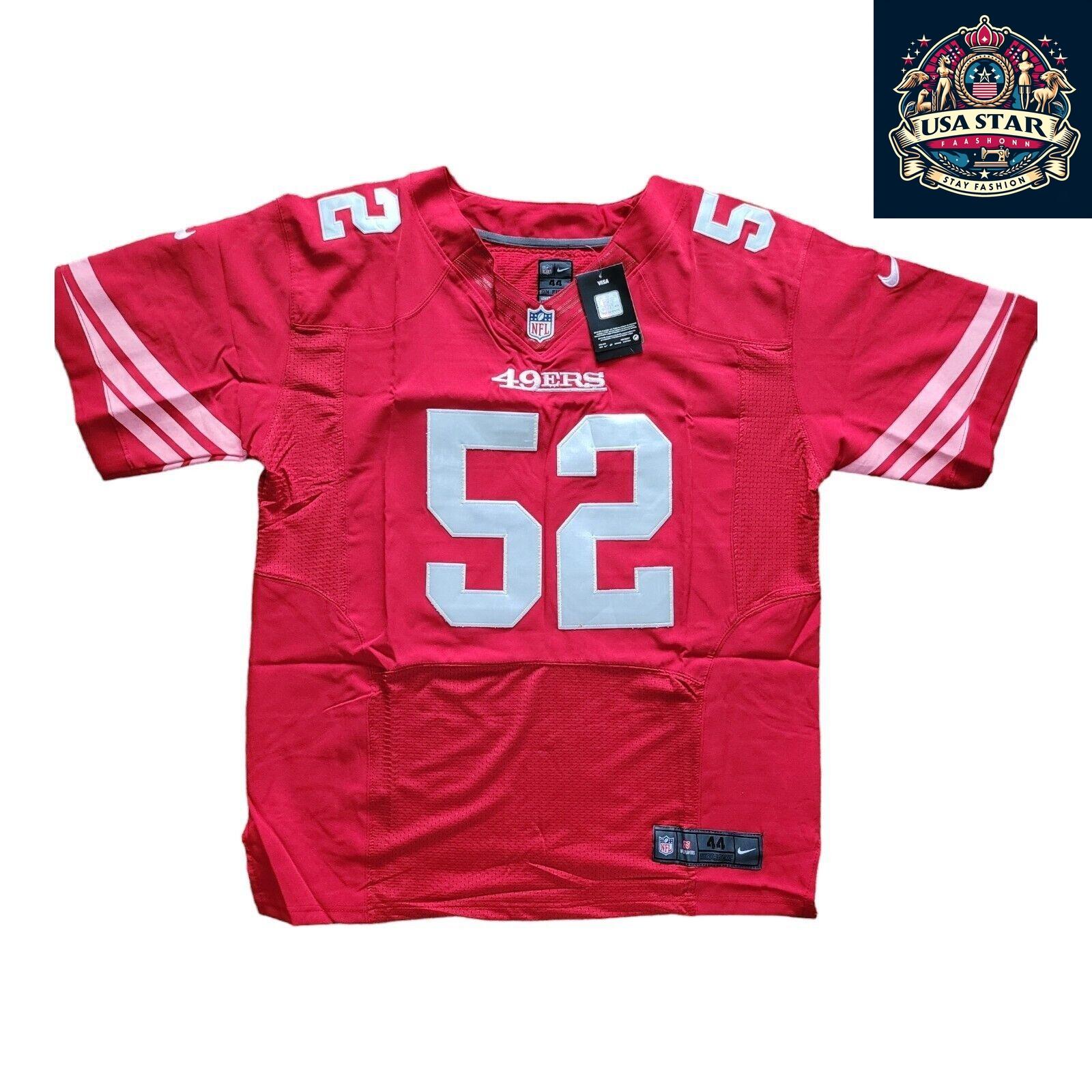 San Francisco 49ers Jersey - Officially Licensed Home Medium Player No. 52 Willis - 100% Polyester - USASTARFASHION