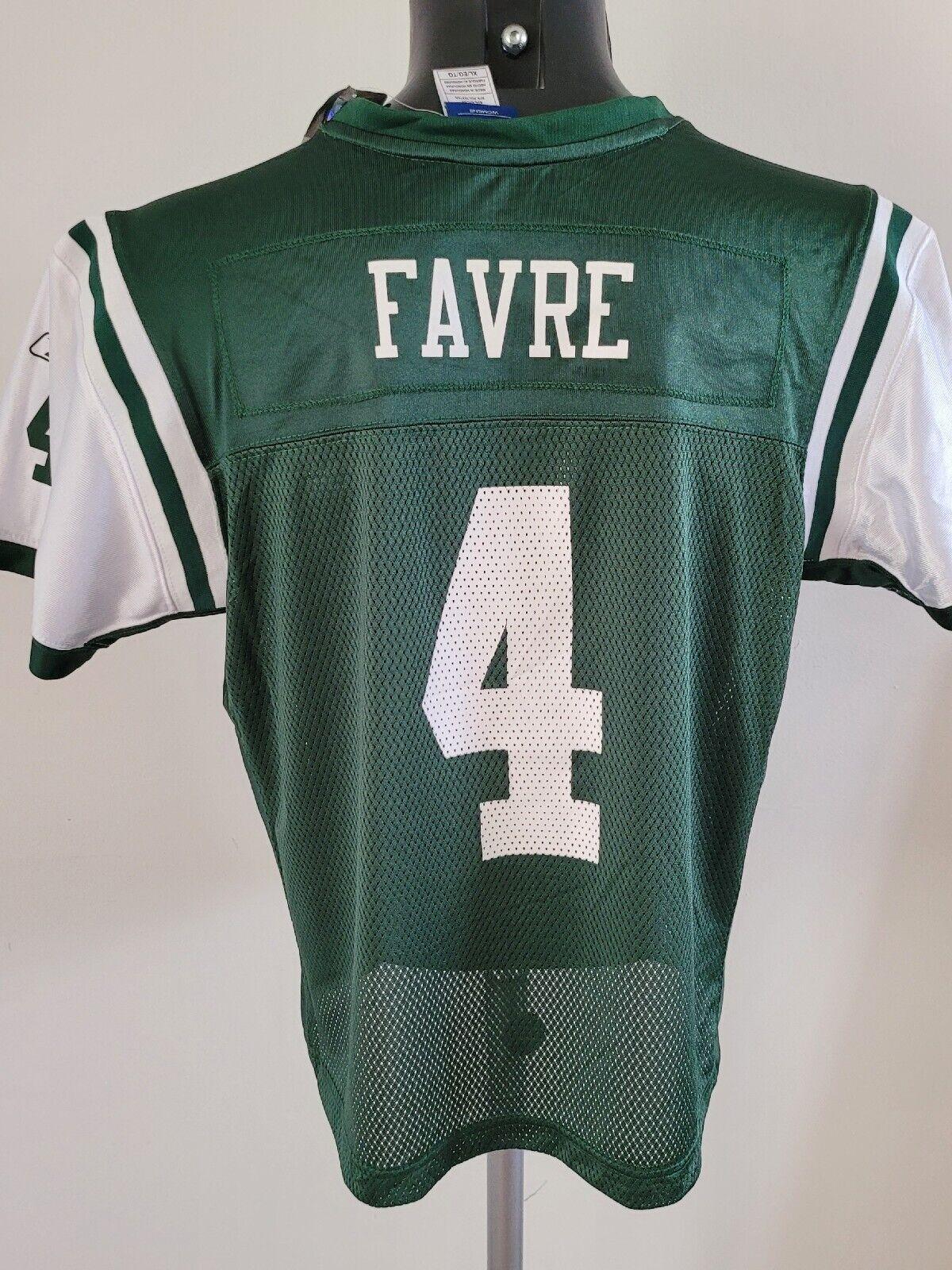 New York Jets Women's Jersey #4 - Brett Favre Reebok XL NFL On Field-USASTARFASHION