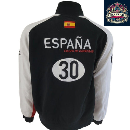 XL Polo Racing Jacket, Polo Ralph Lauren RL Racing Spain Tracksuit Top, Breathable Fabric, Classic Design - USASTARFASHION