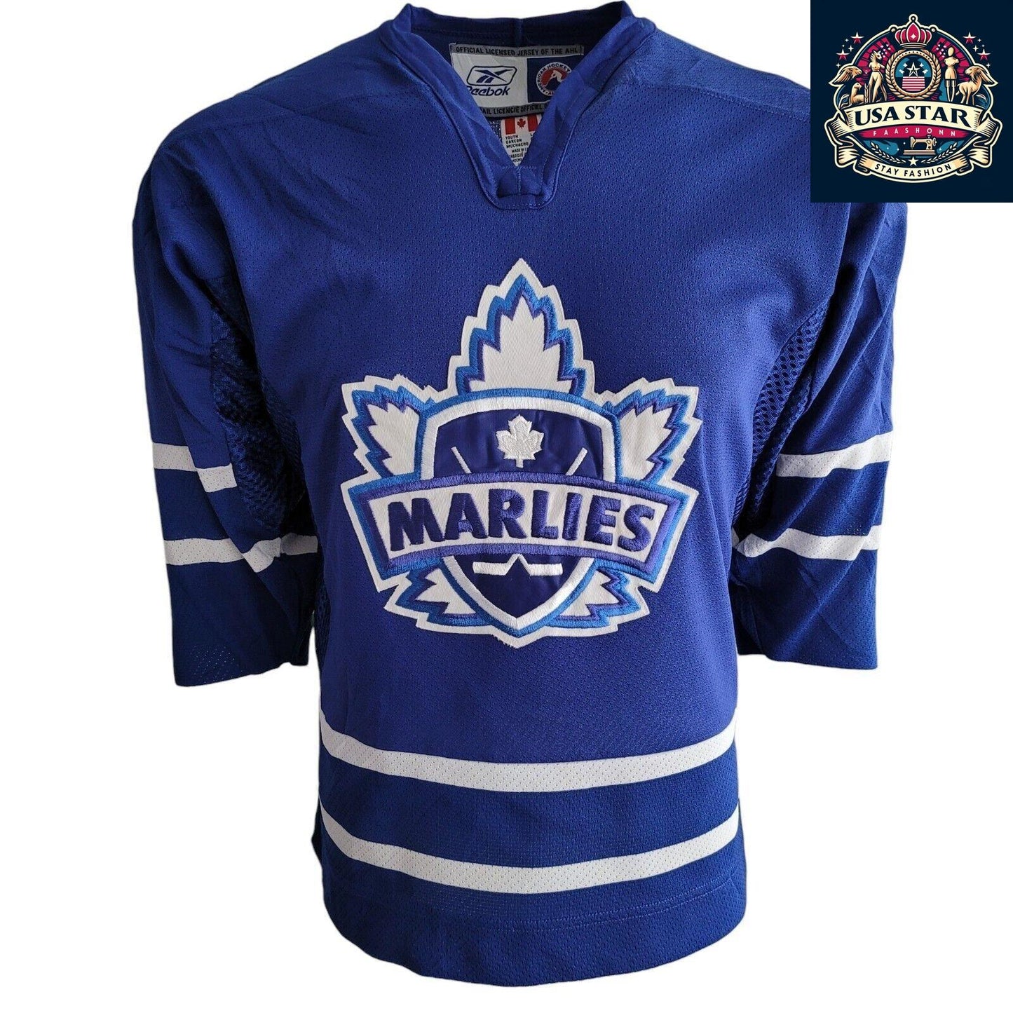 Reebok Toronto Marlies Jersey Youth Large - Men’s Large Navy Blue Hockey T-Shirt AHL Team Gear - USASTARFASHION